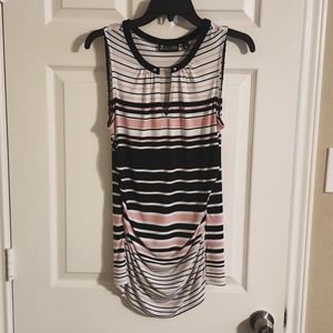 New York & Company sleeveless striped blouse Size M